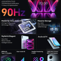 NEW Tablet Teclast T60 Plus 12 inch MTK Helio G88 8-core CPU 6GB RAM 16GB ROM Android 14 Dual-band WiFi BT5.0 8000mAh 13MP+8MP