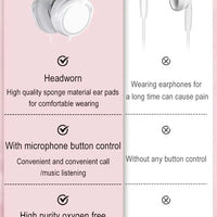 Wired Headphones 3 5mm Bass Stereo Foldable With Microphone Adjustable Headphones Suitable For Pc Mp3 Mobile Headphones