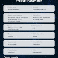 D35 4G Kids Smart Watch Video SIM ROM 8GB Call Phone Watch Monitor GPS SOS Location Monitor  Children Boy Girl Smartwatch Gifts