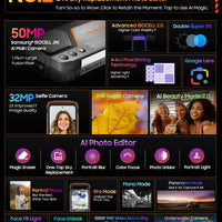 Blackview OSCAL PILOT 1 Rugged Phone, 6GB+ 256GB ,Helio G81 Smartphone Android14, 6.67'' Display Mobile Phone, 15000mAh, NFC