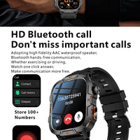 2025New Rugged Military GPS Track Smart Watch Men Bluetooth Call 5ATM Waterproof Flashlight Outdoor Sports SmartWatch For Xiaomi
