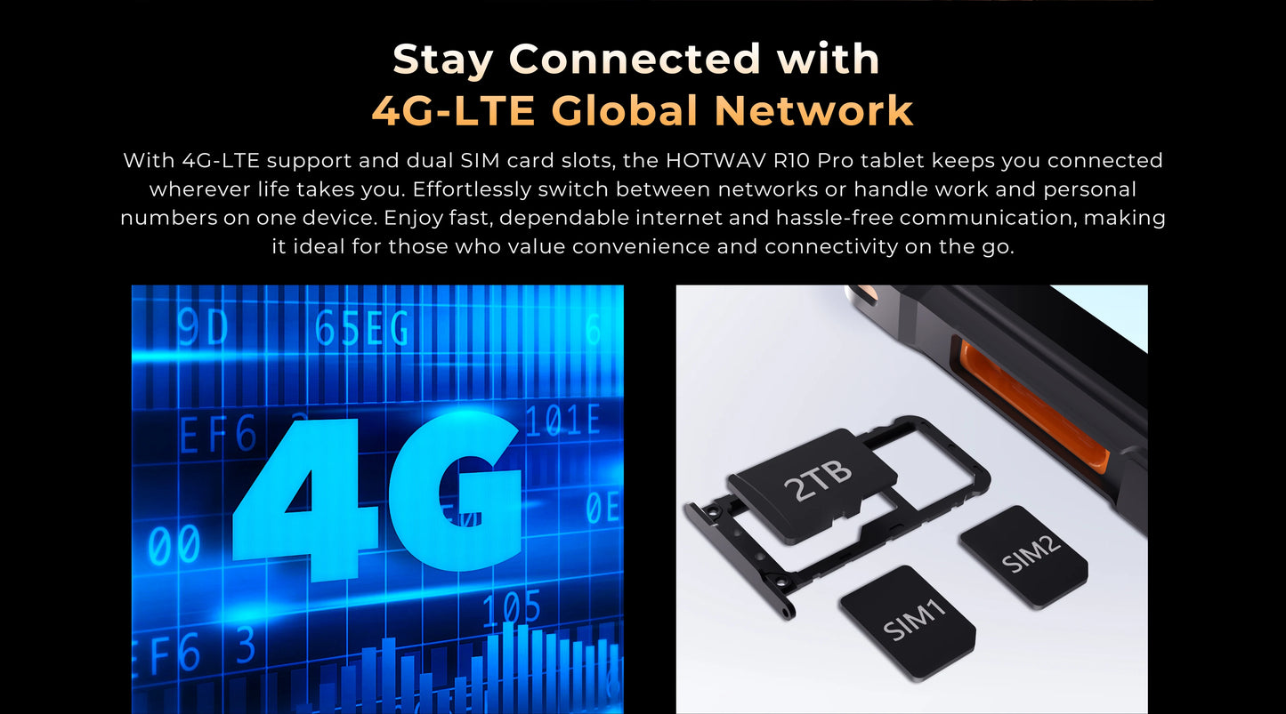 【World Premiere】HOTWAV R10 Pro Rugged Tablets 10800mAh 8GB+256GB OTG Charging Tablet For Field Exploration+Mountain Climbing