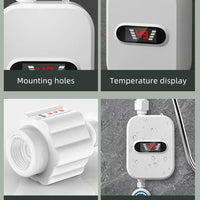 3500W Electric Mini Instant Hot Water Heater Bathroom Faucet Tap Heating 3 Seconds Instant Water Heater Shower Head Set