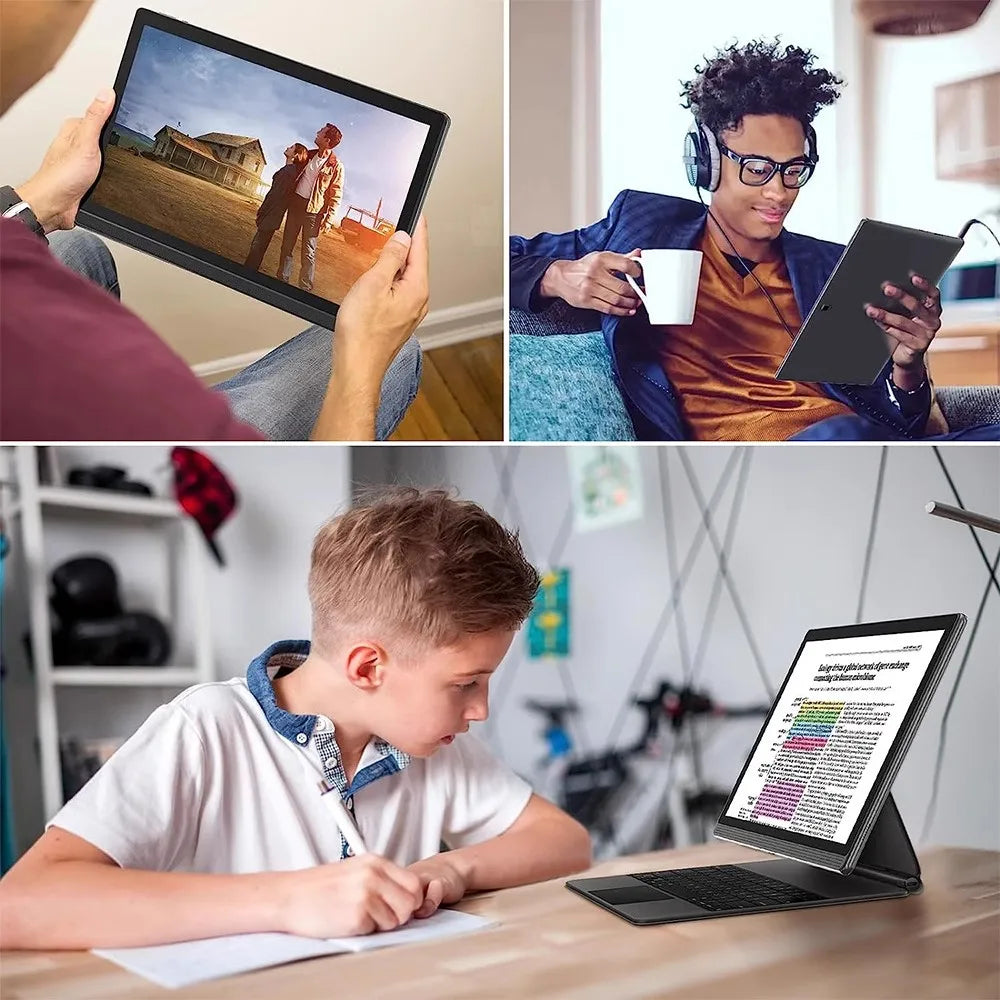 Global Version 14 Inch 1920x1080 IPS Big Screen Tablet PC 5+13MP Camera 12+256GB Deca-Core планшет 2 IN 1 Tablets Android Laptop