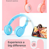 Kids Headphones  Wireless Bluetooth Earphones Stereo Foldable Helmets Gaming Headsets Over-ear Headphones for Android ios Music