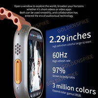 DW100 Pro Smartwatch Fingerprint Unlock control Smart Watch 256GB Storage ROM Free Download App WIFI GPS WIFI 2.29inch Amoled