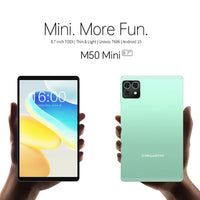 Teclast M50 Mini Tablet 8.7" 90Hz Screen 4GB RAM 128GB ROM Unisoc T606 Octa-core 5100mAh Battery Android 15 Tab Wifi5 Metal Body
