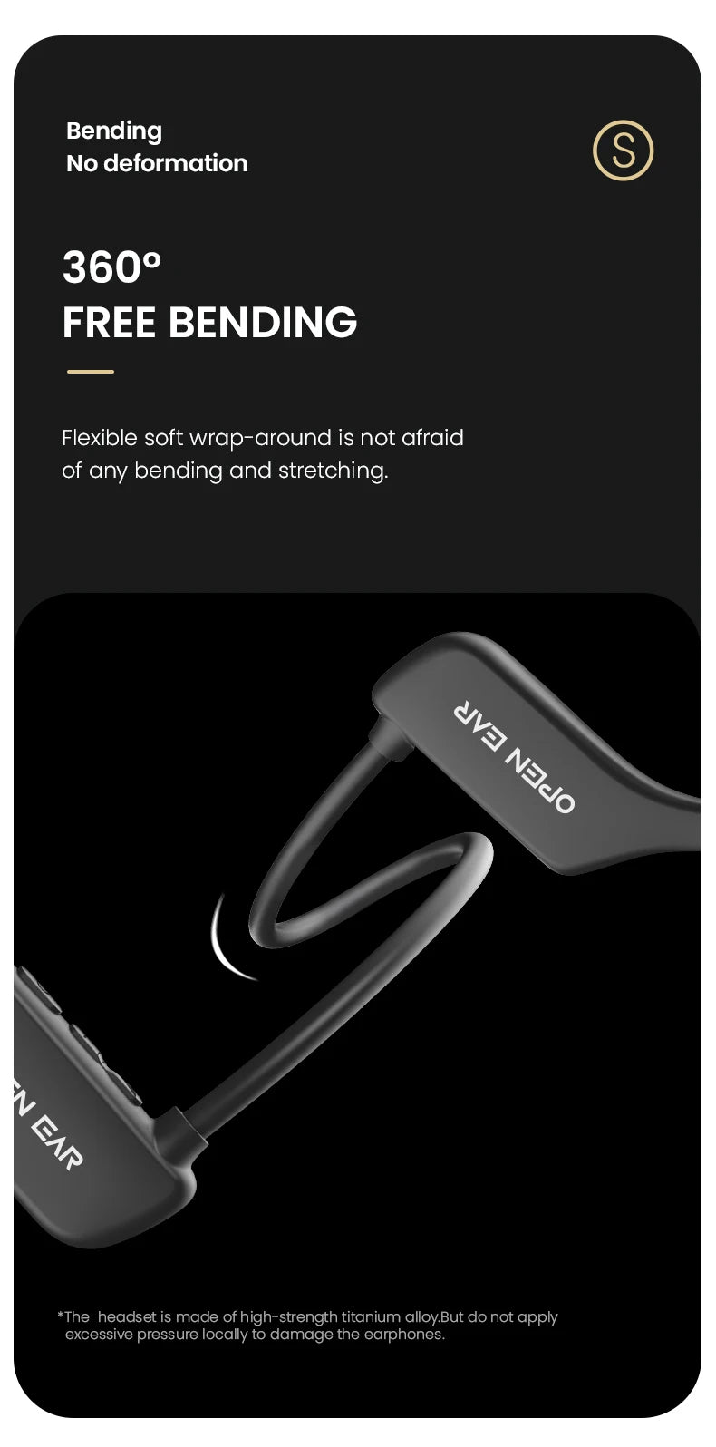 EASYBUDS Handsfree Bluetooth Air Bone Conduction Earphones With Noise Cancelling Boom Microphone Business Open Ear Headphones