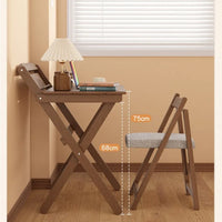 Solid Wood Foldable Console Desk Simple Modern Bedside Computer Desk Portable Bedroom Living Room Writing Table Home Furniture