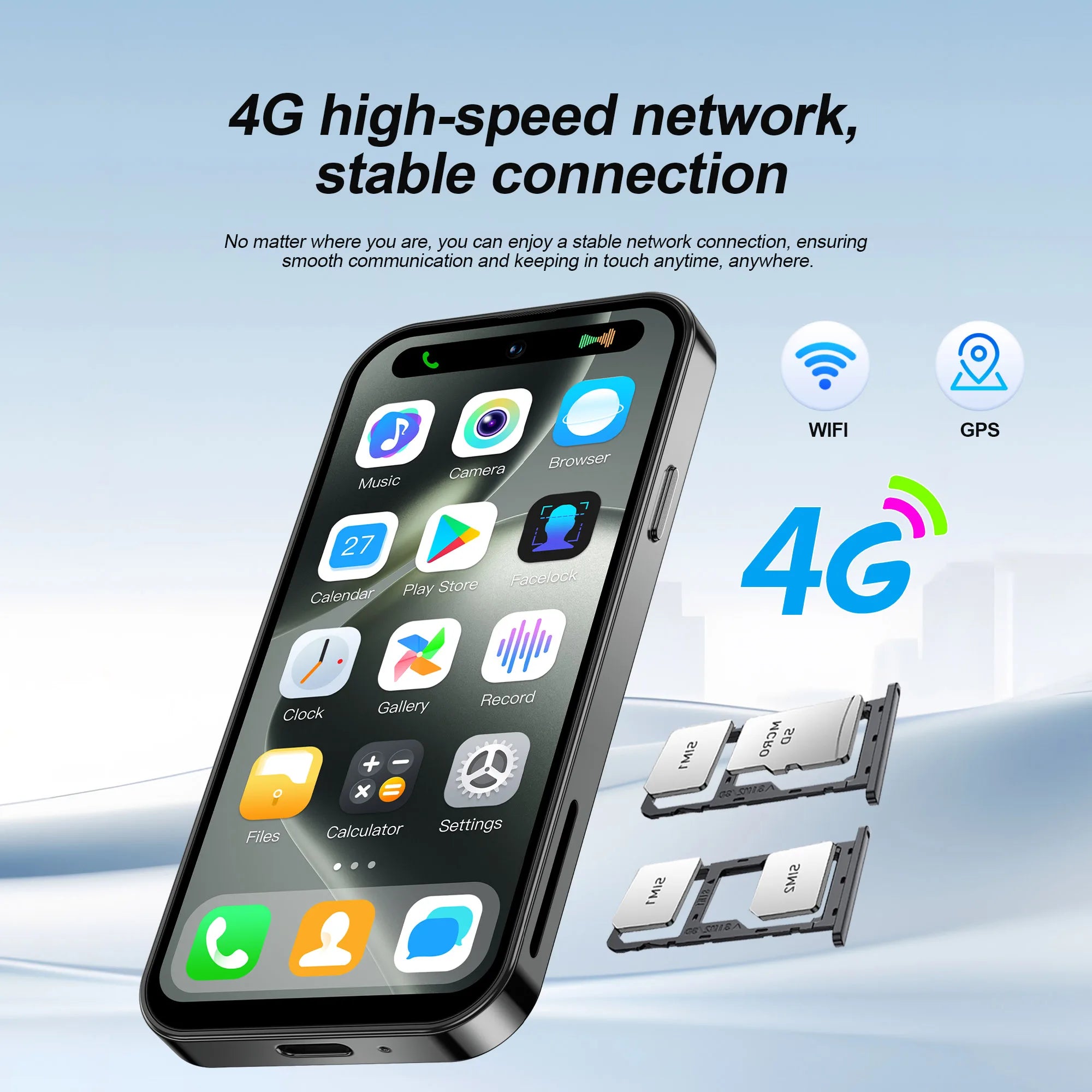 SERVO S16 Mini 4G Network Small Smartphone 2 SIM Standby Android 12.0 System Play Store WiFi GPS 4.0" Screen Palm Cellular Phone