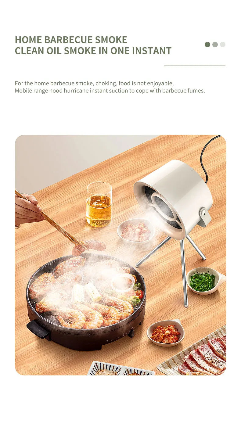 Portable Fan, Small Kitchen Hood, Extractor, USB Power Supply, Office Kitchen Hood, Mini Suction, Vacuum Hood, New, 2024