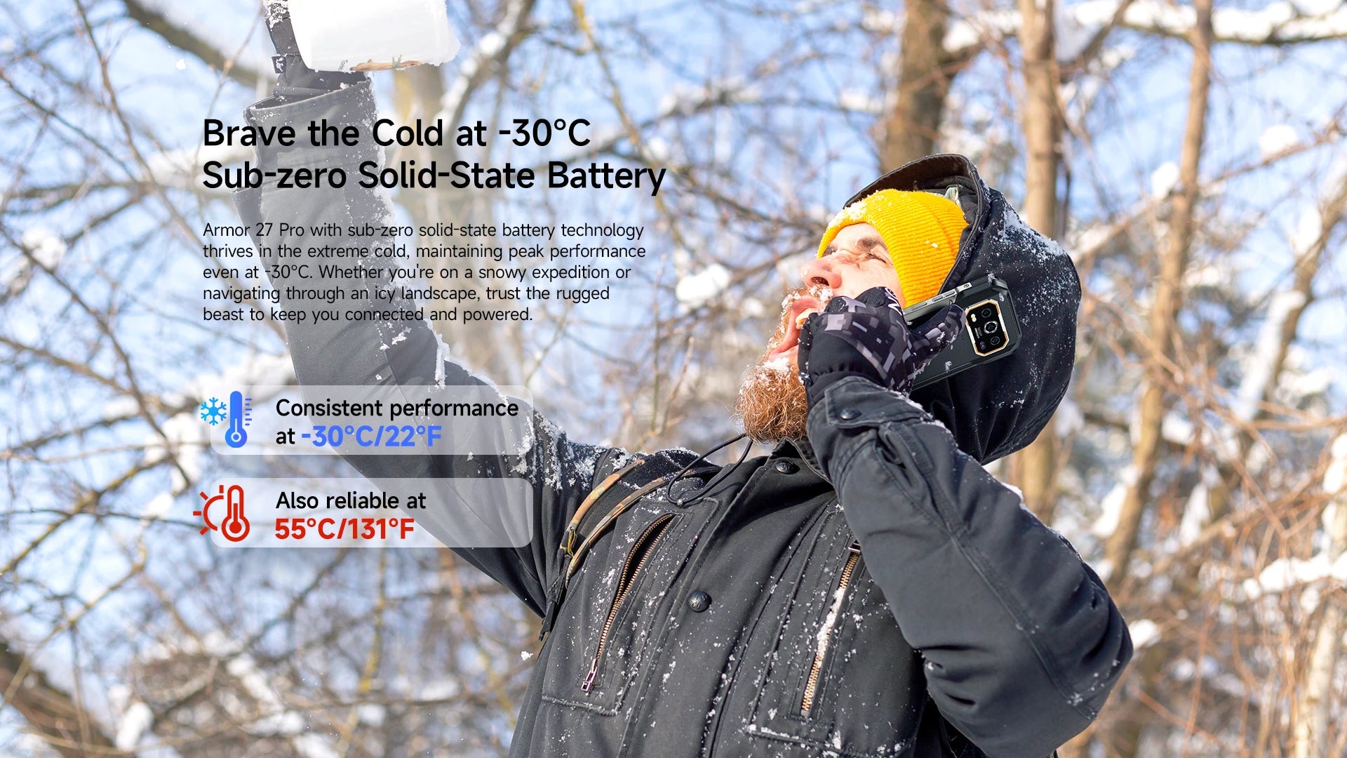 Ulefone Armor 27 Pro 5G Rugged Phone 10600mAh Smartphone 50MP Camera 64MP Night Android 14 Up to 24GB+256GB NFC Waterproof Phone