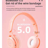 Kids Headphones  Wireless Bluetooth Earphones Stereo Foldable Helmets Gaming Headsets Over-ear Headphones for Android ios Music