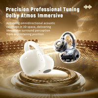 Ear Clip Earbuds 6th Gen Bluetooth 6.0 Headphones Surround Sound Earphone Touch Control Wireless Headset Noise Reduction HD Call