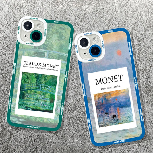 Claude Monet Arts Case For Samsung Galaxy S23 S22 S21 FE Plus Ultra Silicone A14 A34 A54 A13 A23 A33 A53 A32 A52 A52S 5G Cover
