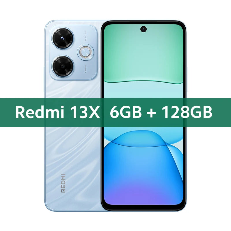 Global Version Xiaomi Redmi 13X Smartphone MTK Helio G91 Ultra 108MP super clear camera 6.79" FHD+ display 33W fast charging
