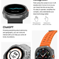 2025 New Watch 7 Ultra Smart Watch Men 32GB Memory 3D Video Display Sports SmartWatch GPS NFC Compass Blood oxygen Smartwatch