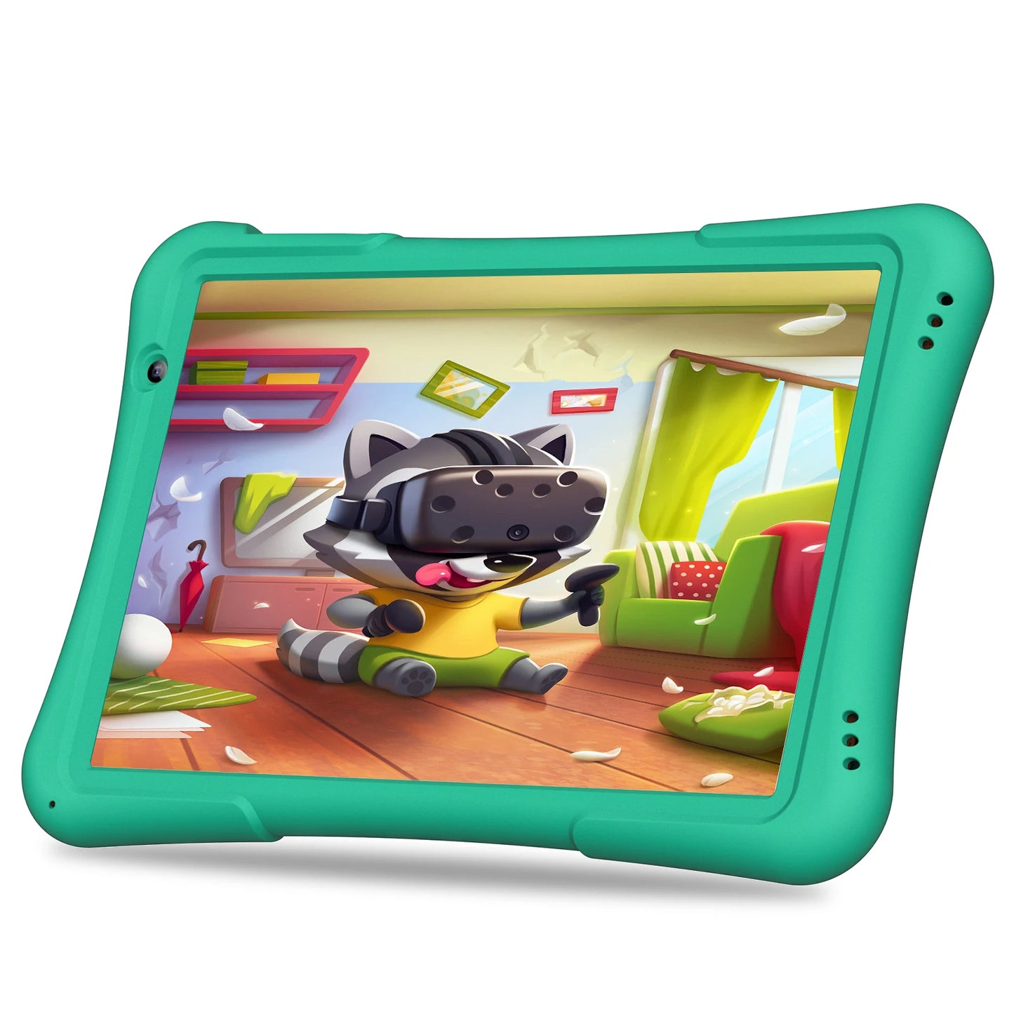 PRITOM 10 inch kids Android tablet, 4GB(2+2)+32GB, Quad Core, 6000 mAh, WiFi 6, Dual Camera, Bluetooth, Toddler Tablet