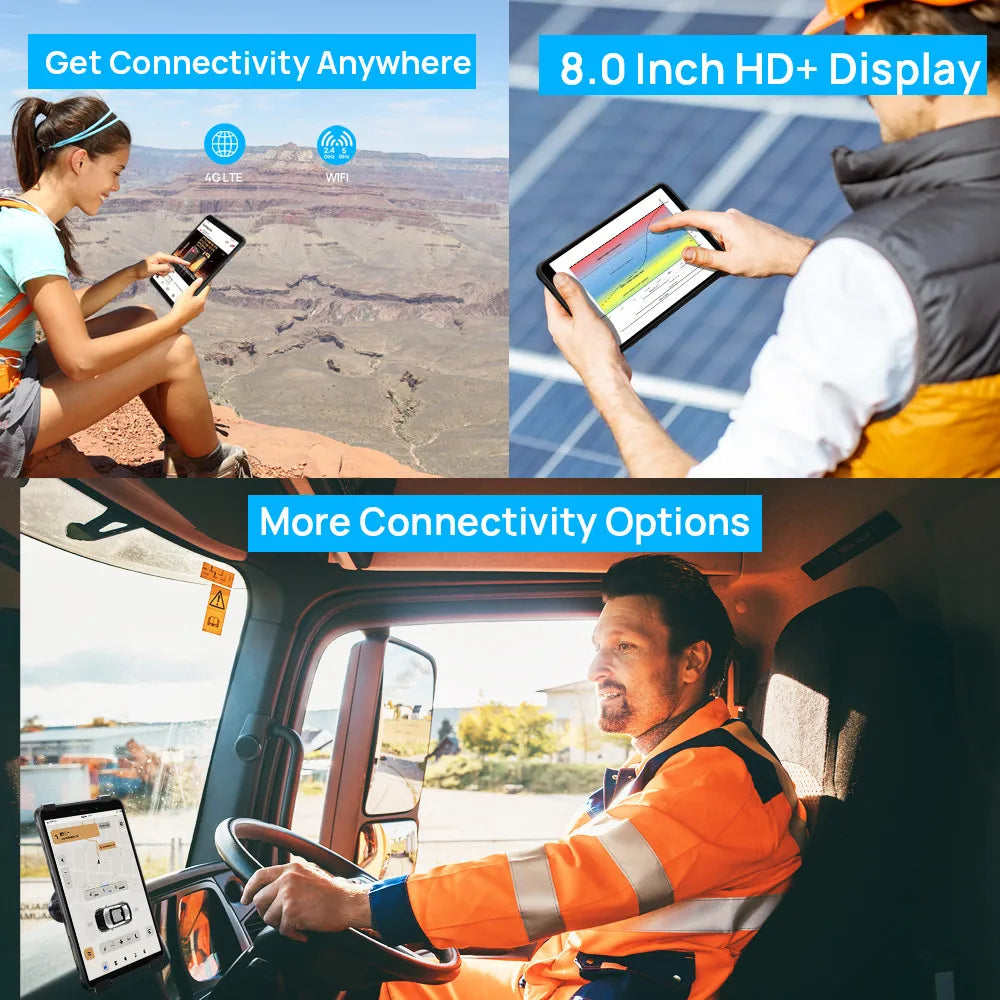 Ulefone Armor Pad Rugged Tablet 4GB RAM 64GB ROM 7650mAh 8.0'' HD+ Display 4G Android 12 Tablet Phone IP68/IP69K 13MP Camera