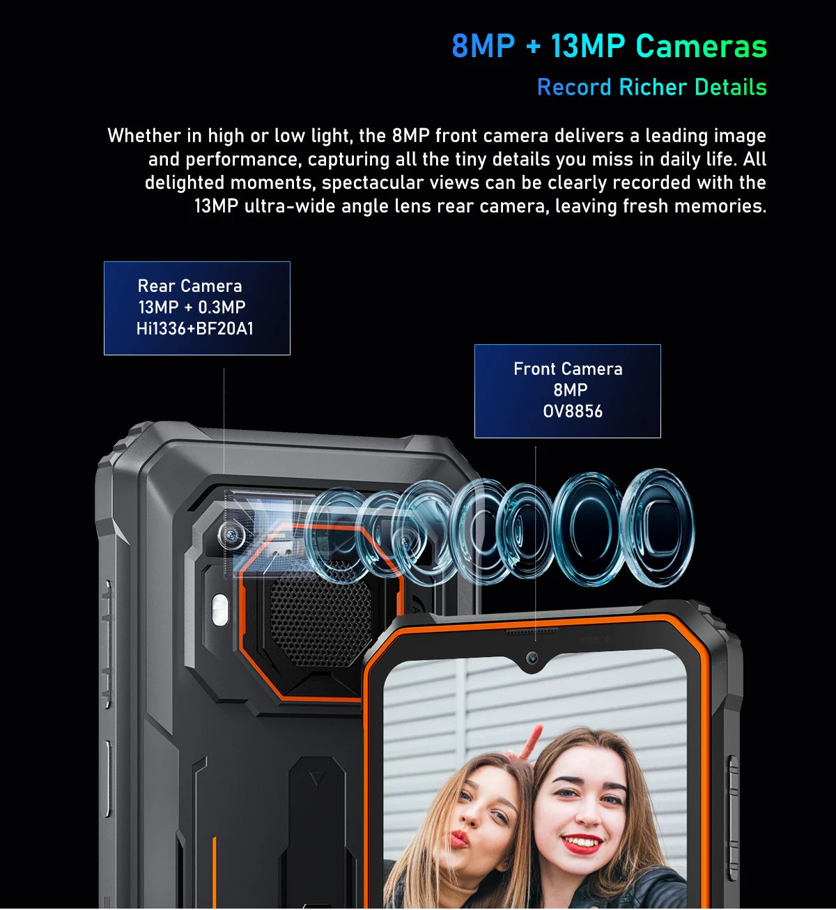 Blackview BV6200 Pro Rugged Phone Android 13 6.56'' Helio P35, 6GB+128GB Smartphone 13000mAh With 18W Fast Charge NFC Cell Phone