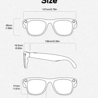 Smart Glasses 100W Camera Anti-shake Video Recording Music Control Photo Recognition Bluetooth Call Sports Sunglasses Waterproof