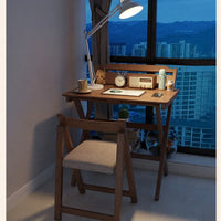 Solid Wood Foldable Console Desk Simple Modern Bedside Computer Desk Portable Bedroom Living Room Writing Table Home Furniture