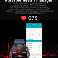 2025 New Precise Blood Lipids Uric Acid Smart Watch Men ECG+PPG Clock Blood pressure Body analysis HD Call NFC Health Smartwatch