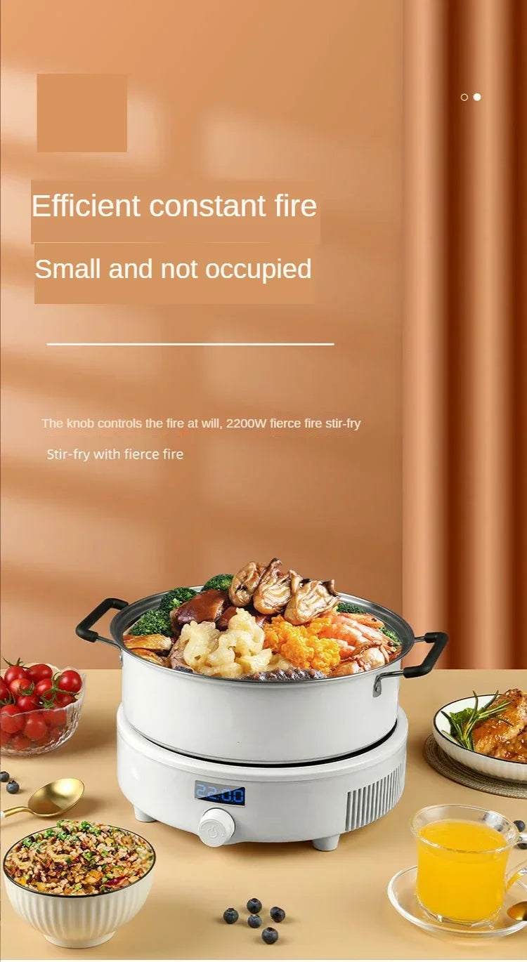 Electric Induction Cooker Boiler Waterproof Stir-Fry Cooking Plate Intelligent Hot Pot Stove Cooktop Burner Cooking Machine