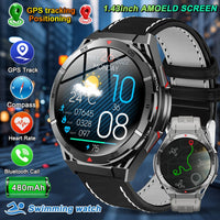 Swim Smartwatch Outdoor GPS Watch Sports Fitness Tracker Health Military Waterproof Watch BT5.3 Call Smart Watch for Android iOS