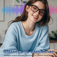 Hot GS05 Smart Glasses For Men 2 in 1 UV Protection Portable Polarized Anti-blue light Black Frame White Lenses Music Sunglasses