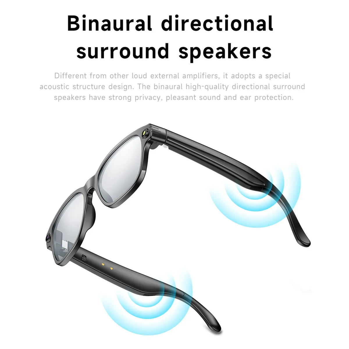 Smart Video Glasses Myopia Prescription Anti Shake Video Recording WIFI Bluetooth Transmission Object Recognition Smart Glasses