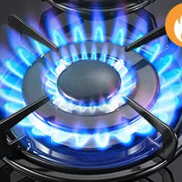 60cm Built-in Gas Hob 4 Burner | Auto Thermocouple & Safety Lock | 4-Zone Tempered Glass 8060W with Auto Ignition