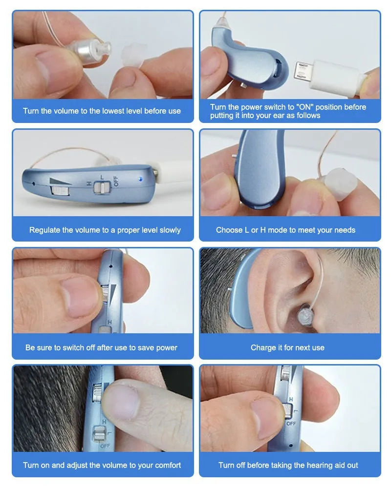 Hearing aid headphones for the elderly improve hearing, protect hearing loss and tinnitus, and are single-ear hearing AIDS