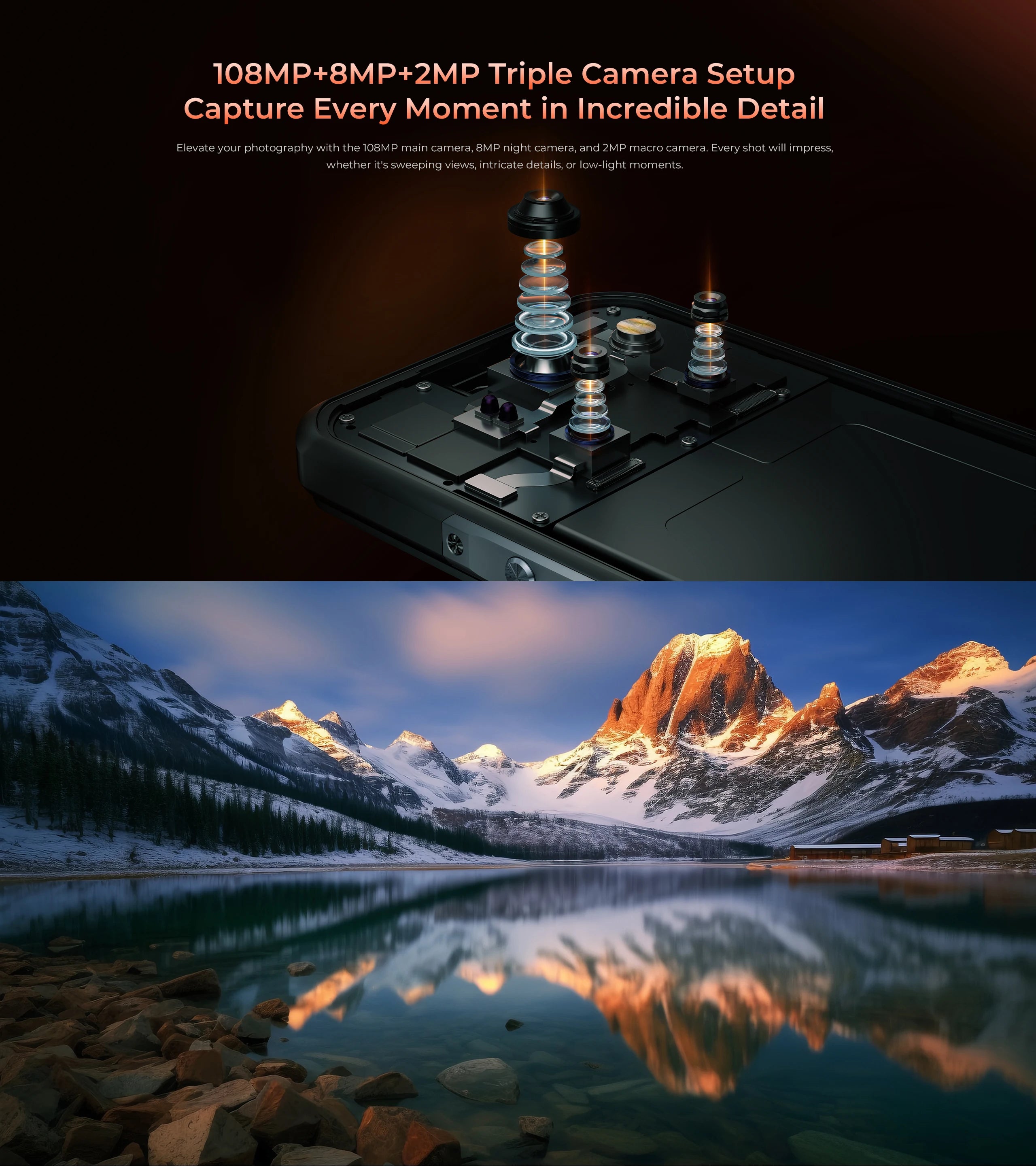 Oukitel WP55 Pro 5G Rugged Smartphone 16GB+512GB 33W Android15 Mobile Phone 11000mAh 6.58" FHD+ 108MP Camera oukitel Cell Phone