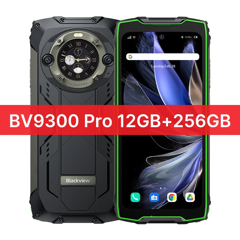 Blackview BV9300 Pro Rugged Phone 6.7'' 120Hz Display 8/12GB 256GB Smartphone With Dual Screen 15080mAh Battery 64MP Cellphone