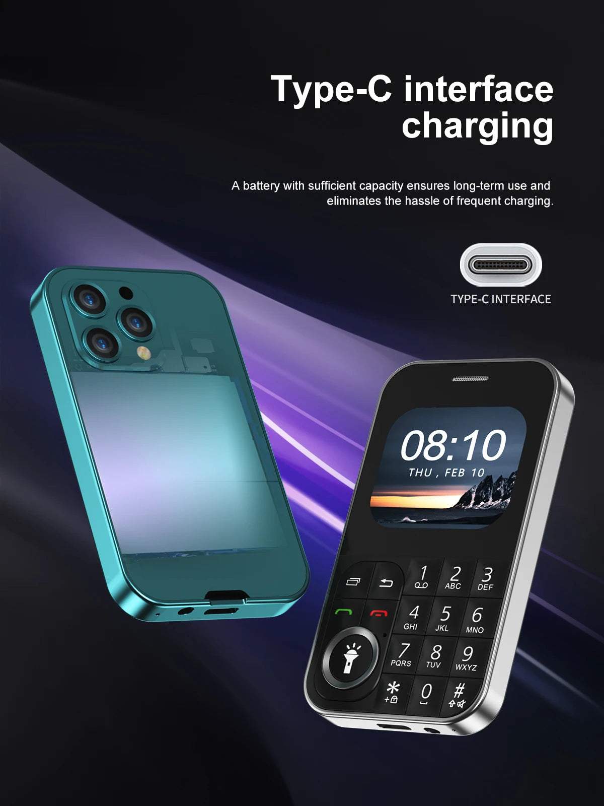 SERVO V9 Small Mobile Phone 2 SIM Cards Magic Voice Speed Dial MP4 Player Rear Camera Flashlight FM Radio 2G GSM Mini Cellphones