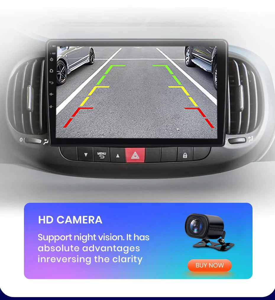 AWESAFE PX9 Car Radio Autoradio for  Fiat 500L 2012-2017  Wireless Carplay Screen Android Auto Stereo GPS Navi FM RDS BT SWC