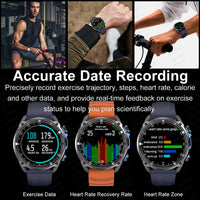 2025 New Military Sport GPS 4GB Memory Smartwatch Men 5ATM Waterproof Fitness Tracker Offline Maps 860Mah Battery Smart Bracelet