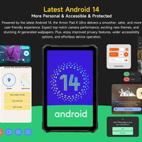 Ulefone Armor Pad 4 Ultra 5G Rugged Tablet  Thermal lmaging 10.36"2K Up to 16GB RAM 256GB ROM Android 14 11800mAh
