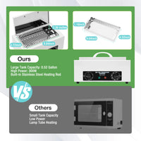 Nail Tool Sterilizer 220V Intelligent Dual Control Dry Heat Disinfection Large Capacity Multiple Use for Spa and Beauty Tools