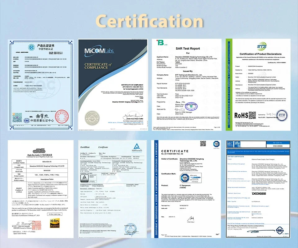 DOOGEE T40 Android Tablet 14 11 ''IPS 2.5K 8GB RAM 512GB ROM Helio G99 8580mAh 18W Charge Face Unlock 7.6mm ultra-thin Tablet