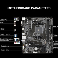 YEAH MAGIC Gaming Desktop AMD Ryzen 5 5600GT 3.9GHz 16GB(8G*2) DDR4 3200 1T NVME SSD ARGB 7 Fans Win 11 Home Gamer Desktop Compu