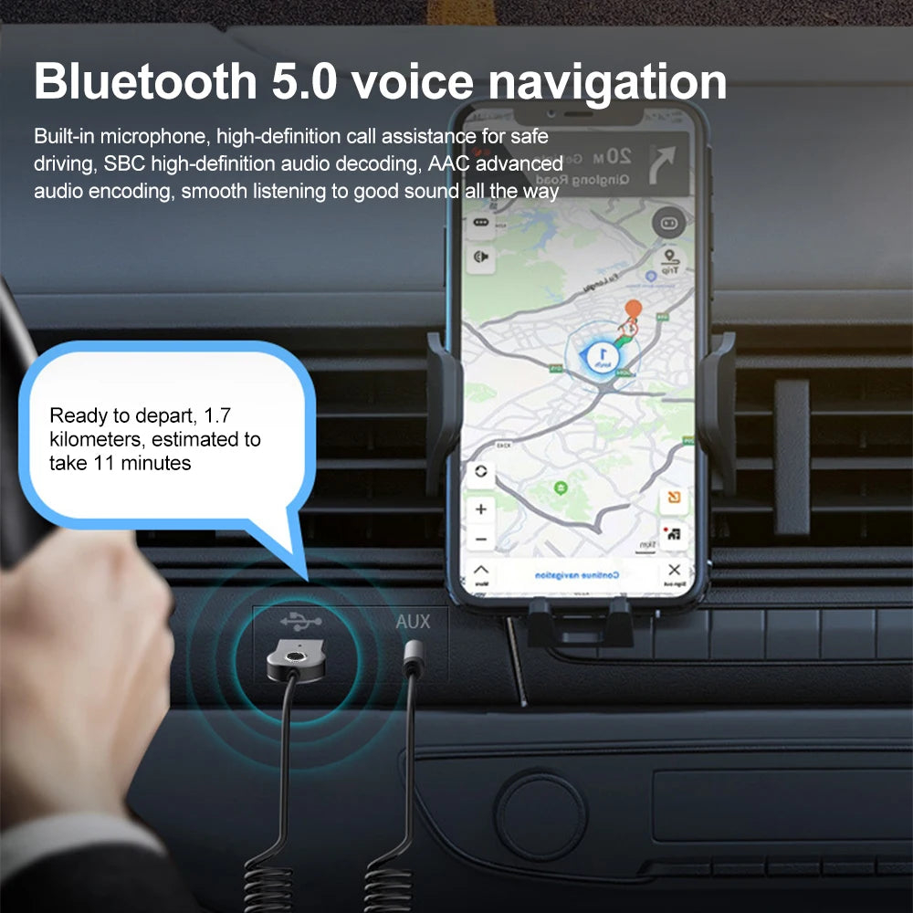 Bluetooth Audio Receiver Stereo Dongle USB To 3.5mm Jack Car Audio Aux Wireless Adapter Handsfree For Car Receiver BT Transmit