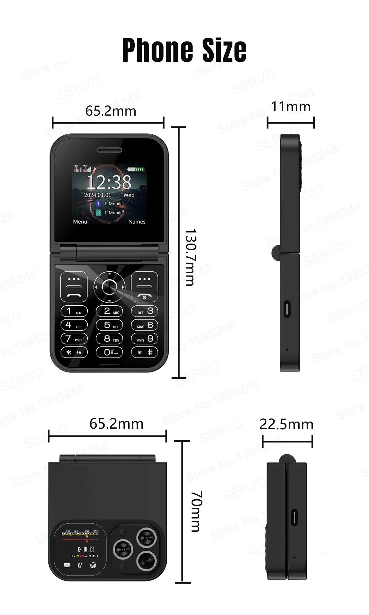 SERVO F15 Mini GSM Flip Mobile Phone 2 SIM Blacklist Magic Voice Auto Call Record Speed Dial MP4 Torch Cute Tiny Fold Cellphones