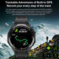 Swim Smartwatch Outdoor GPS Watch Sports Fitness Tracker Health Military Waterproof Watch BT5.3 Call Smart Watch for Android iOS
