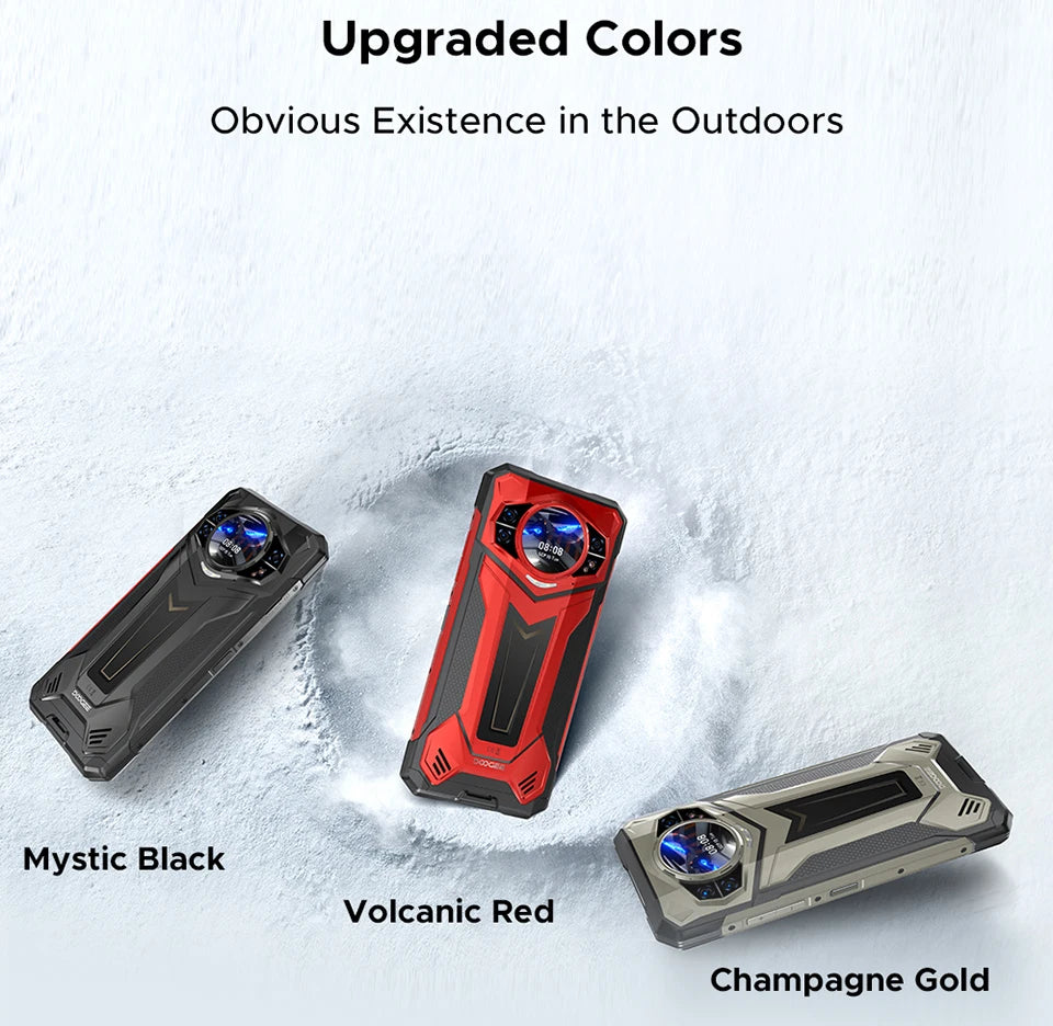 DOOGEE S200 Plus 5G Rugged Phone 1.32" Rear Display AI Image 6.72'' Screen 16GB 512GB 11000 mAh Battery Android 15 Smartphone