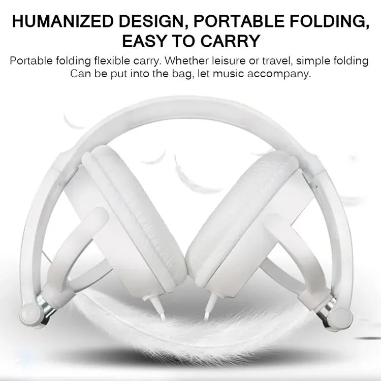 Wired Headphones 3 5mm Bass Stereo Foldable With Microphone Adjustable Headphones Suitable For Pc Mp3 Mobile Headphones