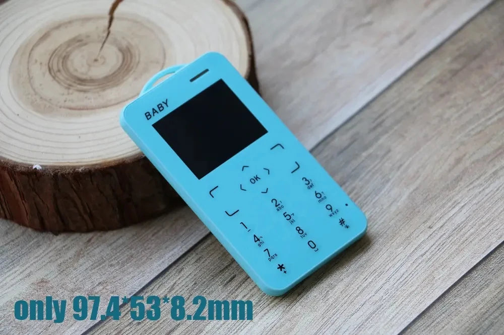 Unlocked Super Mini Card Mobile Phone 1.77 Inch 2G GSM Single SIM MP3 Telephone Bluetooth Dialer FM Blacklist Student CellPhones