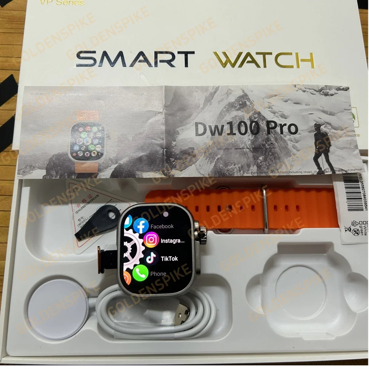 DW100 Pro Smartwatch Fingerprint Unlock control Smart Watch 256GB Storage ROM Free Download App WIFI GPS WIFI 2.29inch Amoled
