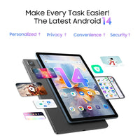 Blackview Android 14 Tab 16 Pro 11 Inch Touch Tablet 2K Screen 24GB +256GB 4G LTE+5G WiFi Gaming Tablets with Protective Shell